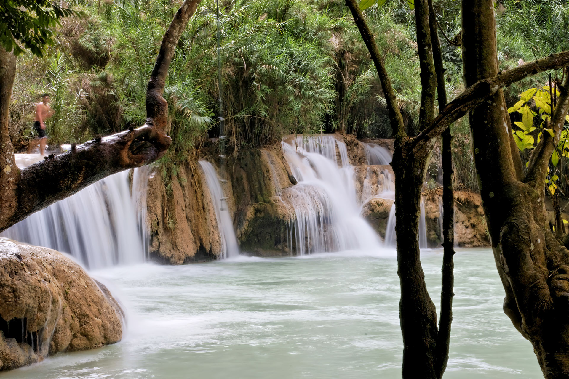 Kuang Si Wasserfälle im Südwesten von Luang Prabang
